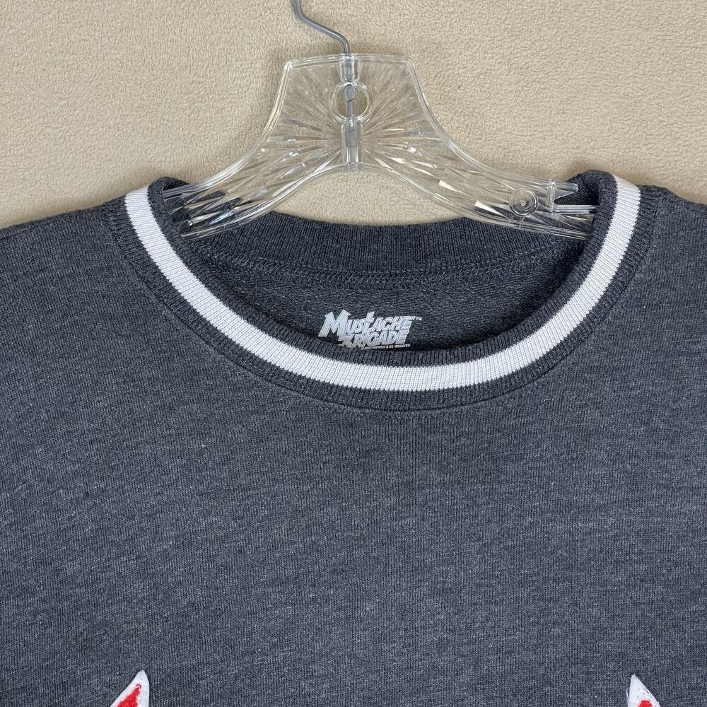 Mustache 3Rd Gade Sweatshirt Mens S Gray Chicago Bulls NBA Logo Pullover - Picture 2 of 11